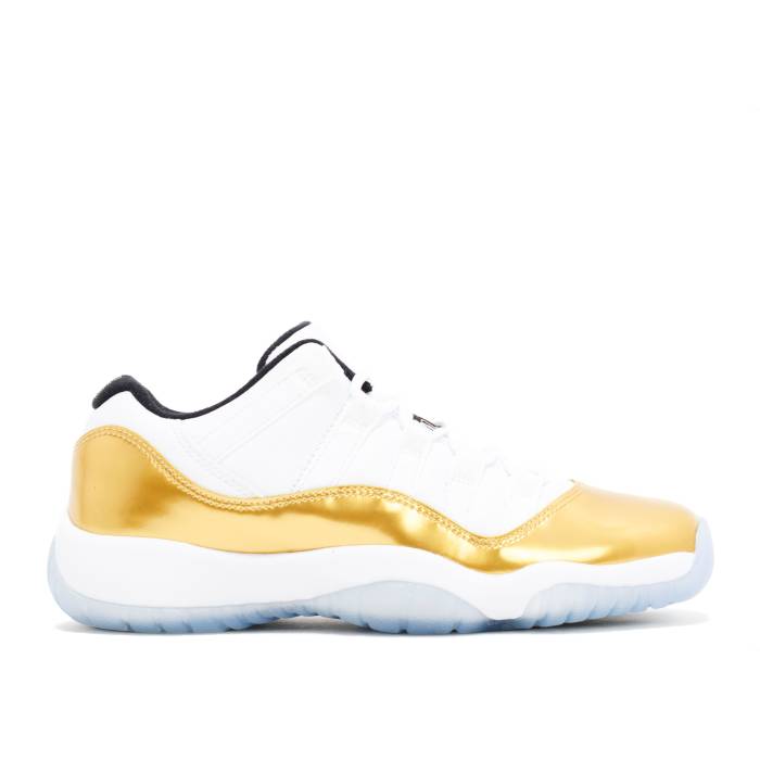 ナイキ エアジョーダン Air Jordan 【 Jordan 11 Retro Low Gs 'Closing Ceremony' Youth White/Mtlc Gold Coin-Black 】 レトロ ジュニア キッズ 白色 ホワイト ゴールド|スニケス