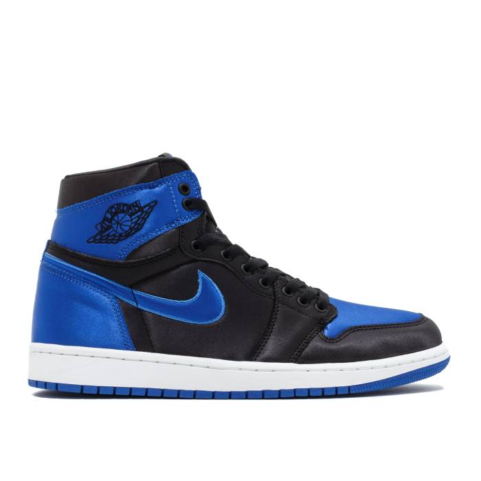 ナイキ エアジョーダン Air Jordan 【 Jordan 1 Retro High Ep \u0027Satin Royal\u0027 Men Black/Varsity Royal-White 】 レトロ 御機嫌 メンズ 黒いこと 黒いこと