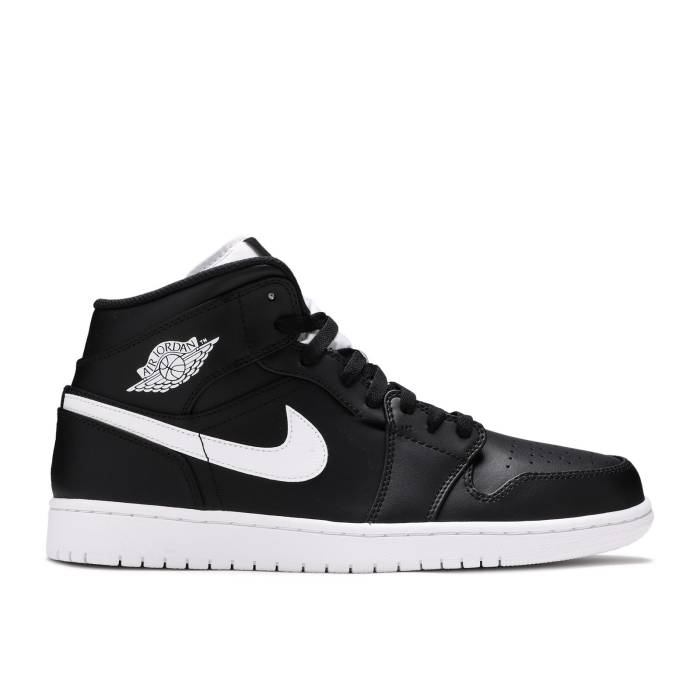 ナイキ エアジョーダン Air Jordan 【 Jordan 1 Retro Mid \u0027Black White\u0027 Men Black/White-White 】 レトロ ミッド メンズ 黒いこと 黒いこと