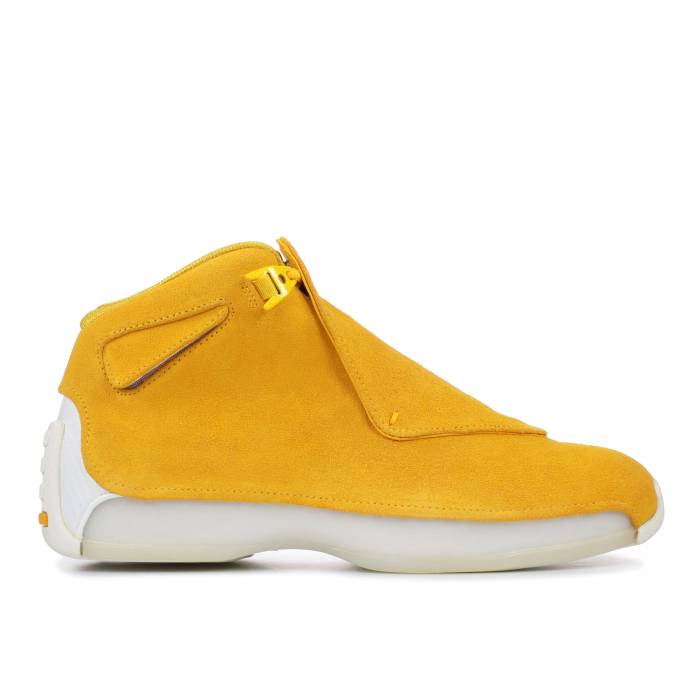 ナイキ エアジョーダン Air Jordan 【 Jordan 18 Retro 'Yellow Suede' Men Yellow Ochre/Yellow Ochre/Sail 】 レトロ メンズ yellow 黄色・イエロー|スニケス