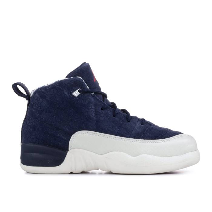 ナイキ エアジョーダン Air Jordan 【 Jordan 12 Retro Ps International Flight Youth College Navy/Sail-University Red 】 レトロ ジュニア キッズ カレッジ 紺色 ネイビー Red 赤・レッド