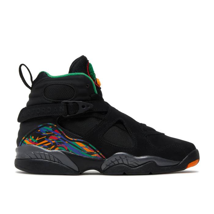 ナイキ エアジョーダン Air Jordan 【 Jordan 8 Retro ガウス \u0027Tinker - Air Raid\u0027 Youth Black/Light Concord-Aloe Verde-University Red-Orange Peel 】 レトロ お坊っちゃん キッズ 黒いこと 黒いこと