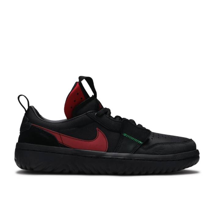 ナイキ エアジョーダン Air Jordan 【 Ghetto Gastro X Jordan 1 Low React \u0027Fearless\u0027 Men Black/Varsity Red/Lucky Green 】 リアクト メンズ 黒いこと 黒いこと Red 赤・赤いこと green 緑・緑であること