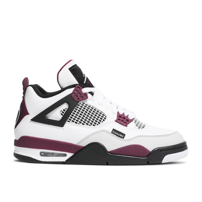 ナイキ　エアジョーダン Air Jordan 【 Paris Saint-Germain X Jordan 4 Retro 'Bordeaux' Men White/Neutral Grey/Black/Bordeaux 】 レトロ メンズ 白色 ホワイト 灰色 グレー 黒色 ブラック
