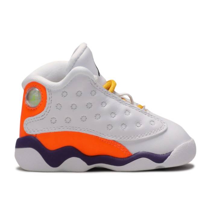ナイキ　エアジョーダン Air Jordan 【 Jordan 13 Retro Td \u0027Playground\u0027 Infant White/Black/Court Purple/Total Orange 】 13 サーティーン レトロ ベビー 白色 ホワイト 黒色 ブラック コー