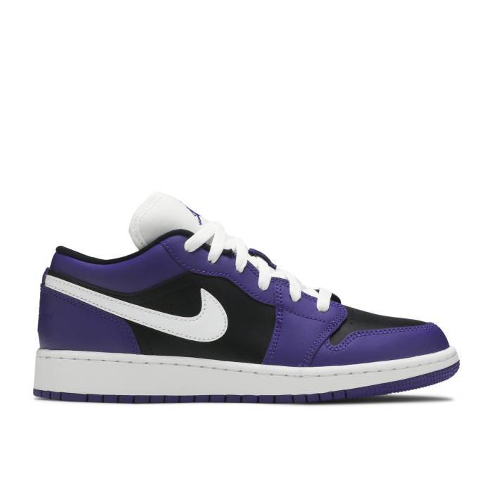 ナイキ エアジョーダン Air Jordan 【 Jordan 1 Low Gs Black Court Purple Youth Court Purple/White/Black 】 コート ジュニア キッズ コート Purple 紫・パープル 白色 ホワイト 黒色 ブラック