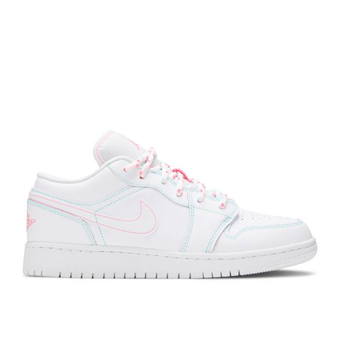 ナイキ エアジョーダン Air Jordan 【 Jordan 1 Low Gs 'Aurora Green' Youth White/White/Aurora Green/Soar 】 ジュニア キッズ 白色 ホワイト green 緑・グリーン|スニケス