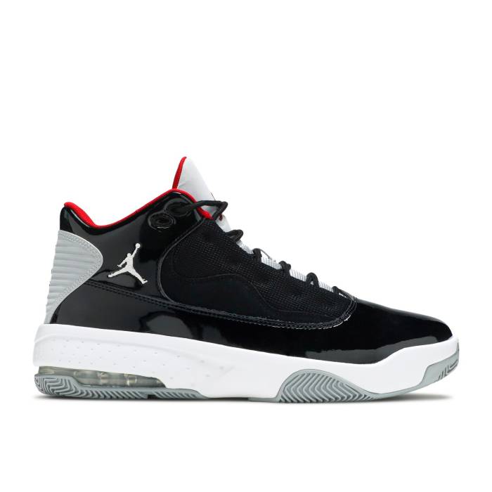 ナイキ エアジョーダン Air Jordan 【 Jordan Max Aura 2 Black Cement Men Black/White/Wolf Grey/Gym Red 】 マックス オーラ メンズ 黒色 ブラック 白色 ホワイト 灰色 グレー Red 赤・レッド