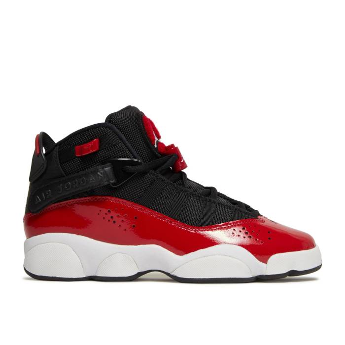 ナイキ　エアジョーダン Air Jordan 【 Jordan 6 Rings Gs 'Fitness Red' Youth Black/Fitness Red/White 】 リング ジュニア キッズ 黒色 ブラック フィットネス Red 赤・レッド 白色 ホワイト｜スニケス