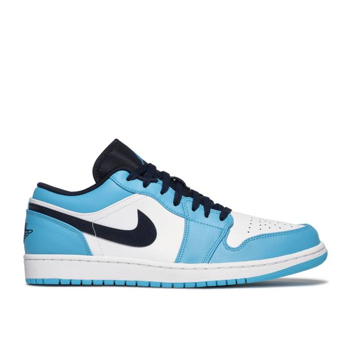 ナイキ エアジョーダン Air Jordan 【 Jordan 1 Low \u0027Unc\u0027 Men White/University Blue/Obsidian 】 メンズ 白いこと 白いこと 青味 青み