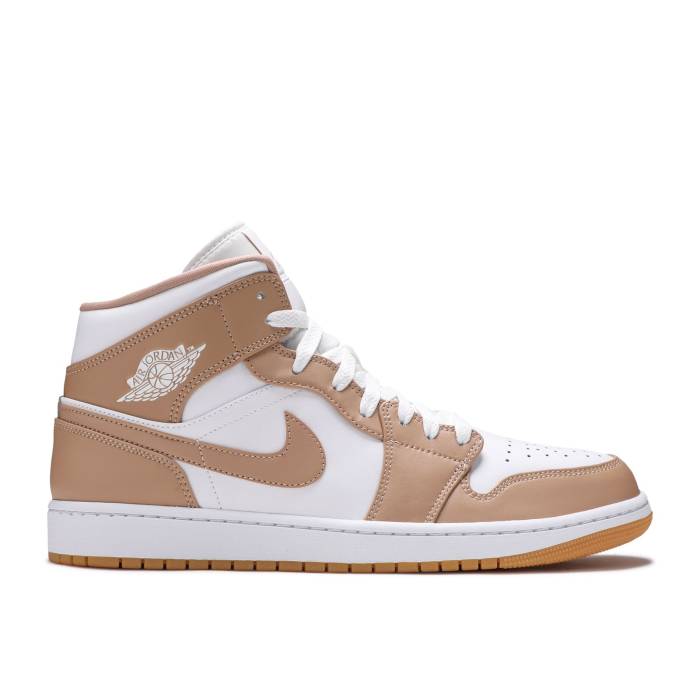 ナイキ エアジョーダン Air Jordan 【 Jordan 1 Mid \u0027Tan Gum\u0027 Men Tan/White/Gum 】 ミッド メンズ 白いこと 白いこと