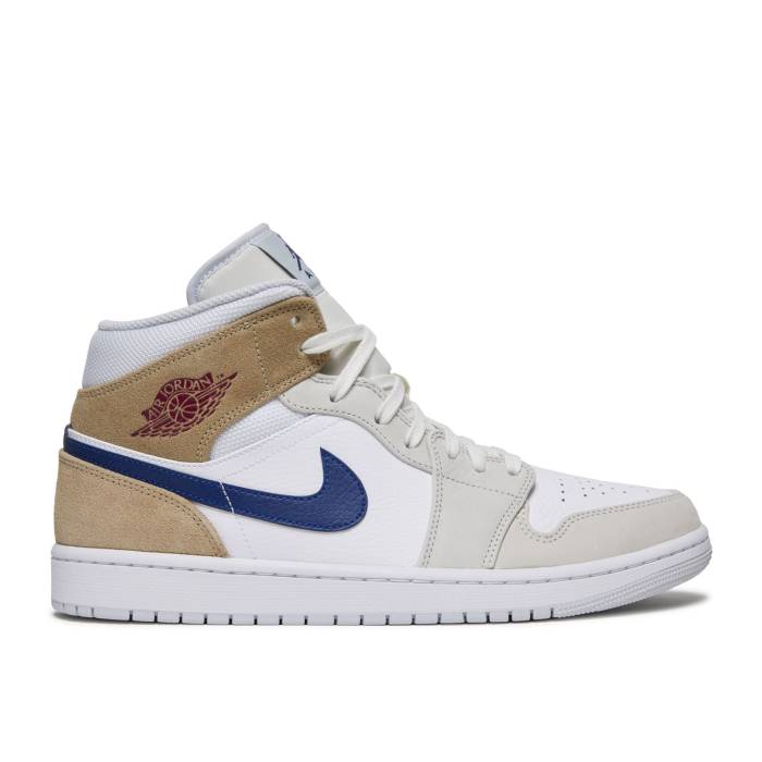 ナイキ エアジョーダン Air Jordan 【 Jordan 1 Mid \u0027White Khaki Blue Void\u0027 Men White/Team Red/Khaki/Blue Void 】 ミッド カーキ 青味 青み メンズ 白いこと 白いこと Team 野球クラブ Red 赤・赤いこと カーキ 青味 青み