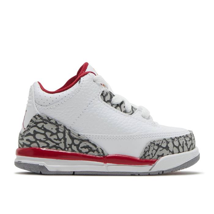 ナイキ　エアジョーダン Air Jordan 【 Jordan 3 Retro Td 'Cardinal Red' Infant White/Light Curry/Cardinal Red/Cement Grey 】 レトロ ベビー 白色 ホワイト カリー カーディナル Red 赤・レッド 灰色・シメント 灰色