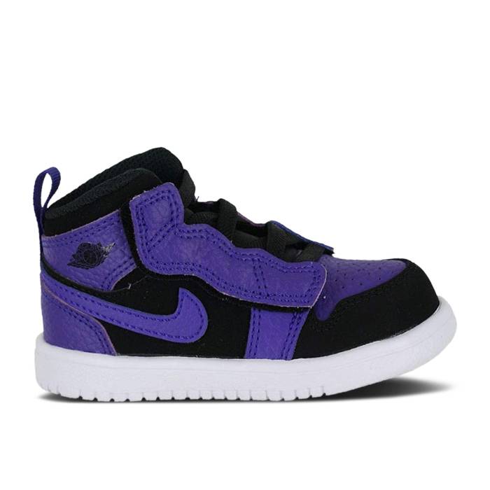 ナイキ エアジョーダン Air Jordan 【 Jordan 1 Mid Alt Td \u0027Black Concord\u0027 Infant Black/Dark Concord/White 】 ミッド もの言う花 黒いこと 黒いこと 調和・コン吊りひも 白いこと 白いこと