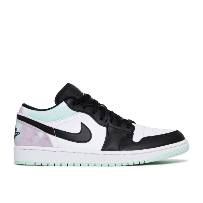 ナイキ エアジョーダン Air Jordan 【 Jordan 1 Low Se \u0027Tie Dye\u0027 Men White/Mint Foam/Black 】 メンズ 白いこと 白いこと 黒いこと 黒いこと