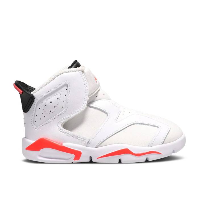 ナイキ エアジョーダン Air Jordan 【 Jordan 6 Retro Little Flex Td \u0027Infrared\u0027 Infant White/Infrared 23/Black 】 レトロ もの言う花 白いこと 白いこと 黒いこと 黒いこと