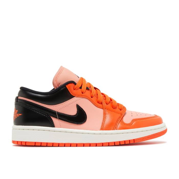 ナイキ エアジョーダン Air Jordan 【 Wmns Jordan 1 Low Se \u0027Rush Orange Black\u0027 Women Crimson Bliss/Rush Orange/Sail/Black 】 orange 橙・オレンジ色 レディース クリムゾン rush 混雑時 orange 橙・オレンジ色 黒いこと ブラッ