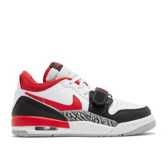 ナイキ エアジョーダン Air Jordan 【 Jordan Legacy 312 Low ガウス \u0027Fire Red\u0027 Youth White/Fire Red/Black/Wolf Grey 】 legacy レガシー 御坊っちゃん キッズ 白いこと 白いこと 火の手 Red 赤・赤いこと 黒いこと 黒いこと 薄墨色 グレ