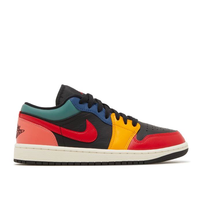 ナイキ　エアジョーダン Air Jordan 【 Wmns Jordan 1 Low Se 'Black Multi-Color' Women Black/Taxi/French Blue/Fire Red 】 レディース 黒色 ブラック 青色 ブルー ファイア Red 赤・レッド 40,755円