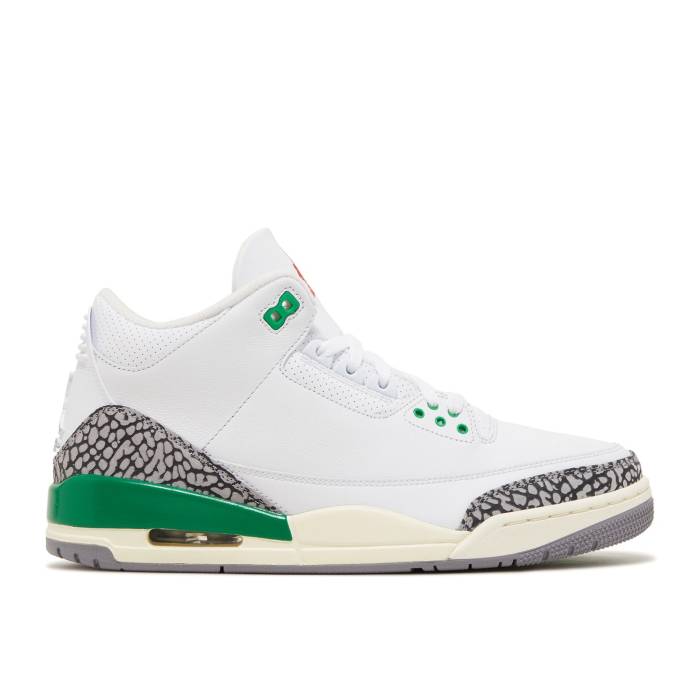 ナイキ エアジョーダン Air Jordan 【 Wmns Jordan 3 Retro \u0027Lucky Green\u0027 Women White/Lucky Green/Varsity Red/Cement Grey/Sail 】 レトロ レディース 白いこと 白いこと green 緑・緑であること Red 赤・赤いこと 薄墨色・シメント