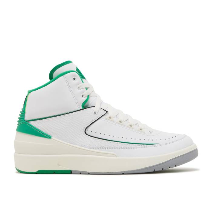 ナイキ エアジョーダン Air Jordan 【 Jordan 2 Retro \u0027Lucky Green\u0027 Men White/Lucky Green/Sail/Light Steel Grey 】 レトロ メンズ 白いこと 白いこと green 緑・緑であること Steel スチール写真 薄墨色 薄墨色
