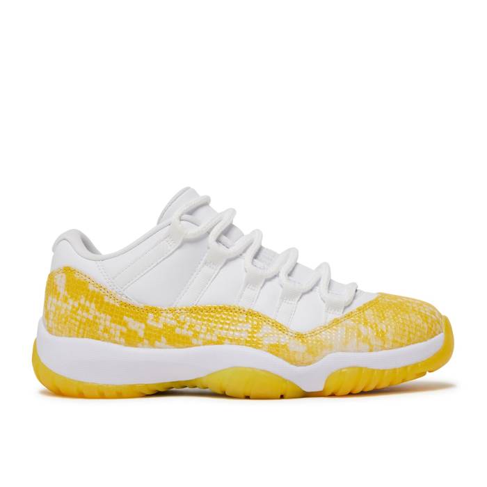 ナイキ エアジョーダン Air Jordan 【 Wmns Jordan 11 Low \u0027Yellow Snakeskin\u0027 Women White/Tour Yellow/Sail 】 レディース 白いこと 白いこと yellow 黄味がかった・黄色