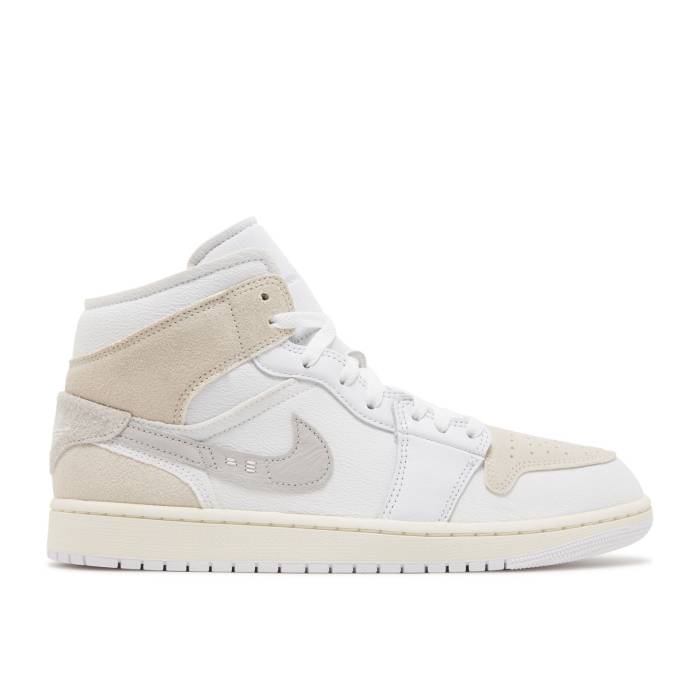 ナイキ エアジョーダン Air Jordan 【 Jordan 1 Mid Se Craft \u0027Inside Out - White Sail\u0027 Men White/Light Orewood Brown/Tech Grey/Sail 】 ミッド 白いこと 白いこと メンズ 白いこと 白いこと 赤銅色 赤銅色 テック 薄墨色 薄墨色