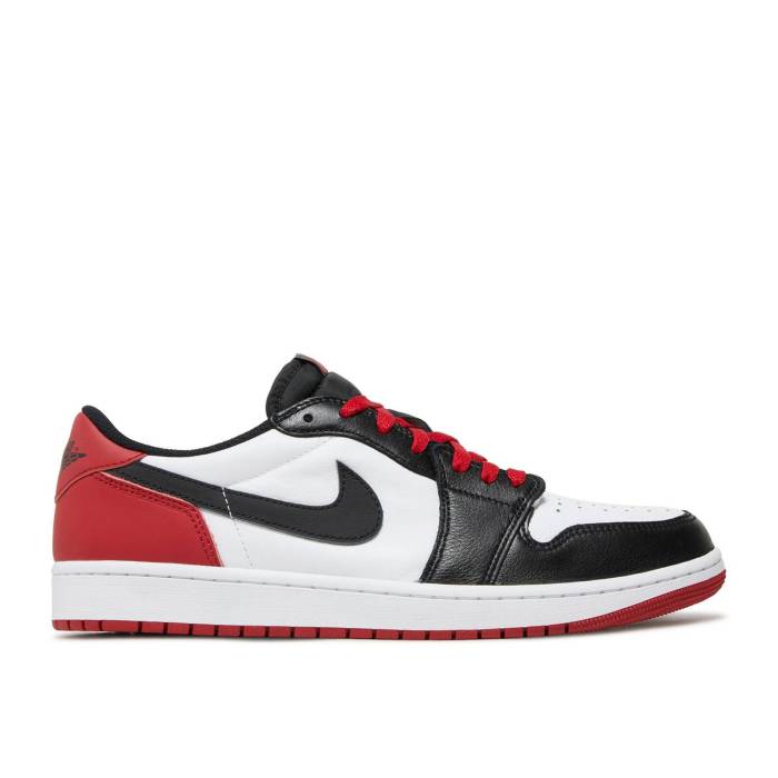 ナイキ エアジョーダン Air Jordan 【 Jordan 1 Retro Low Og \u0027Black Toe\u0027 Men White/Black/Varsity Red 】 レトロ メンズ 白いこと 白いこと 黒いこと 黒いこと Red 赤・赤いこと