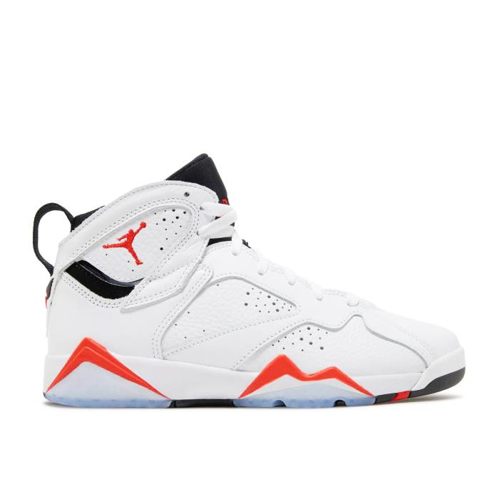 ナイキ エアジョーダン Air Jordan 【 Jordan 7 Retro ガウス \u0027White Infrared\u0027 Youth White/Crimson/Black 】 レトロ 御坊っちゃん キッズ 白いこと 白いこと クリムゾン 黒いこと 黒いこと キッズファッション-スニーカー-靴