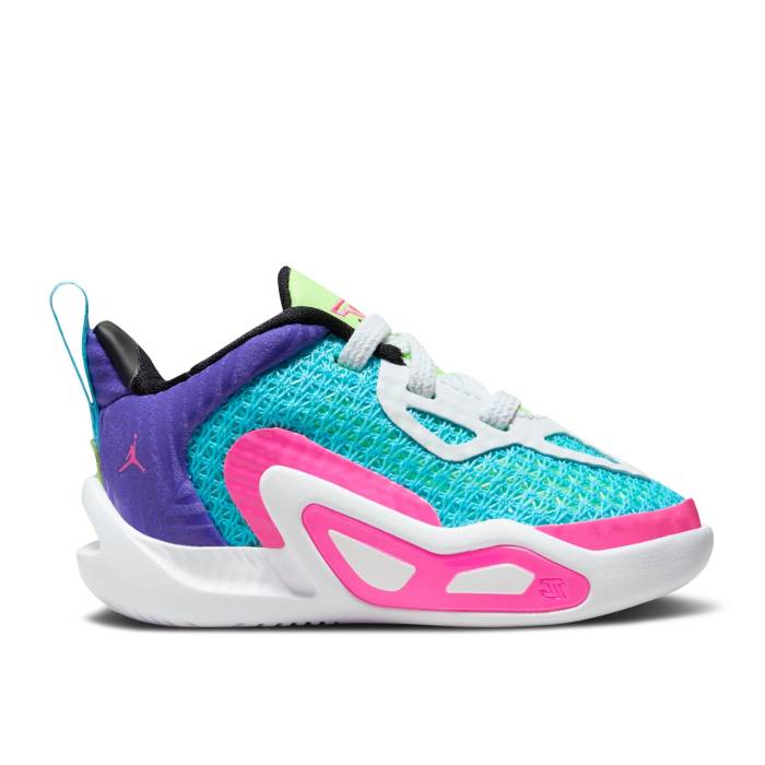 ナイキ　エアジョーダン Air Jordan 【 Jordan Tatum 1 Td 'Wave Runner' Infant Lagoon Pulse/Pink Blast/Psychic Purple/White/Lime Glow/Black 】 キッズ ベビー マタニティ ベビーファッション 靴 スニーカー ベビー pink ピ画像