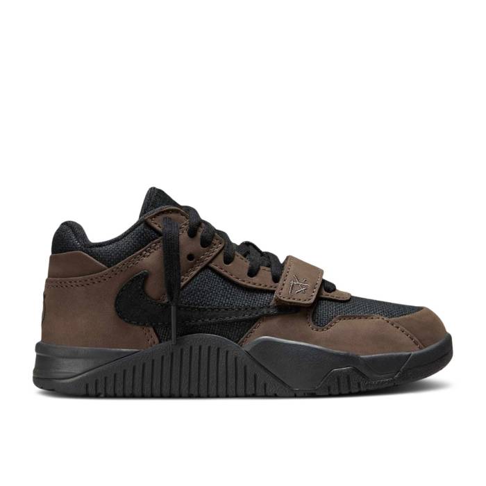 ナイキ エアジョーダン Air Jordan 【 Travis Scott X Jordan Jumpman Jack Tr Ps \u0027Dark Mocha\u0027 Youth Dark Mocha/Black/Sail 】 Jumpman 飛び降りるマン 御坊っちゃん キッズ 黒いこと 黒いこと