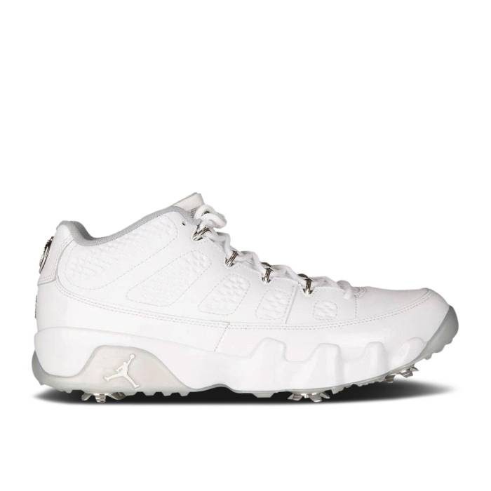ナイキ エアジョーダン Air Jordan 【 Jordan 9 Low Golf \u0027Tour Championship\u0027 Men White/Metallic Silver/Wolf Grey 】 golf ゴルフ メンズ 白いこと 白いこと Silver しろがね色・しろがね色 薄墨色 薄墨色