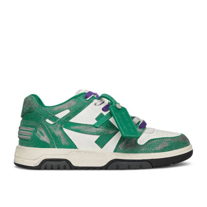 オフホワイト Off-White 【 Out Of Office Vintage Leather White Green Men White/Green 】 vintage ビンテージ・ヴィンテージ レザー メンズ 白色 ホワイト green 緑・グリーン