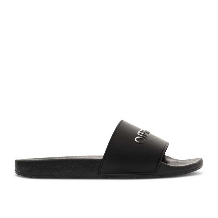 オフホワイト Off-White 【 Bookish Slider 'Black Silver Gradient Logo' Men Black/Silver 】 Silver 銀色・シルバー メンズ 黒色 ブラック Silver 銀色・シルバー｜スニケス