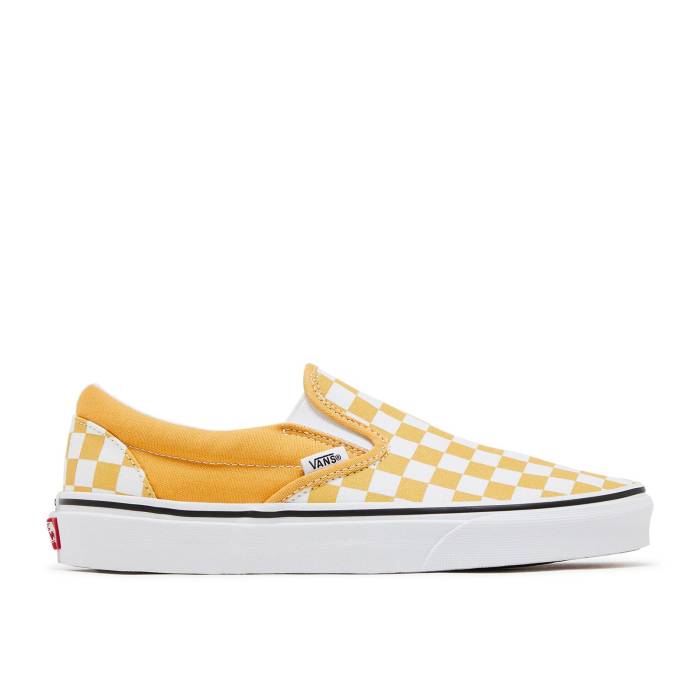 ヴァンズ Vans 【 Classic Slip On \u0027Ochre Checkerboard\u0027 Men Ochre 】 古典派音楽 メンズ