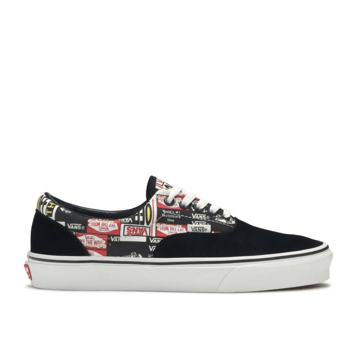 ヴァンズ Vans 【 Era Label Mix Men Black/True White 】 メンズ 黒色 ブラック 白色 ホワイト