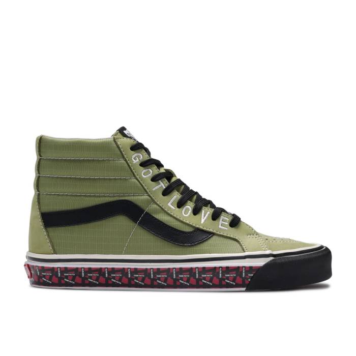 ヴァンズ Vans 【 Patta X Sk8-Hi 38 Dx \u0027Got Love For All\u0027 Men Moss/Black 】 滑るご機嫌 メンズ 黒いこと 黒いこと スニーカー-メンズ靴-靴