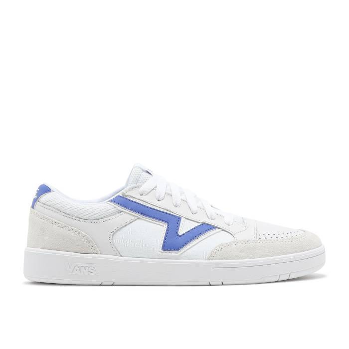 ヴァンズ Vans 【 Lowland Cc Court \u0027White Baja Blue\u0027 Men True White/Baja Blue 】 厚地の外套 メンズ 白いこと 白いこと 青み 青色