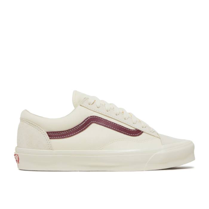 ヴァンズ Vans 【 Og Style 36 Lx \u0027Classic White Pomegranate\u0027 Men Classic White/Pomegranate 】 白いこと 白いこと メンズ 古典派音楽 白いこと 白いこと