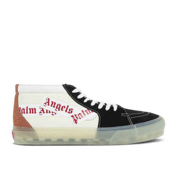 ヴァンズ Vans 【 Palm Angels X Sk8-Mid Vlt Lx \u0027Black\u0027 Men Black/Chipmunk 】 angels エンジェルス メンズ 黒いこと 黒いこと
