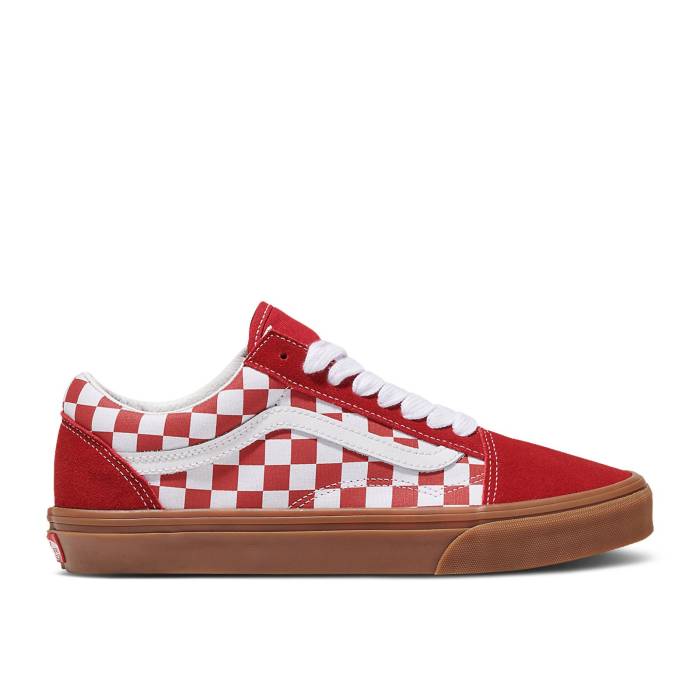 ヴァンズ Vans 【 Old Skool 'Fat Lace - Checkered Red' Men Checker Red 】 メンズ Red 赤・レッド