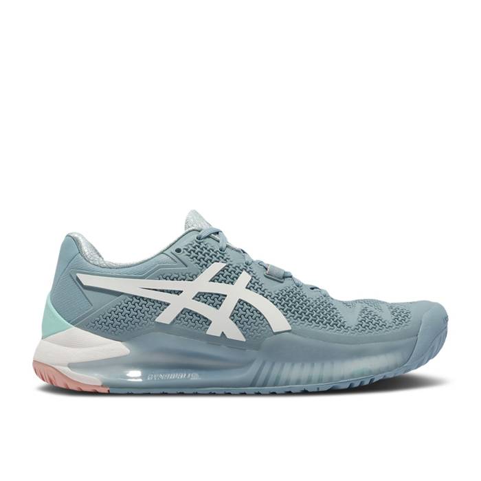 アシックス Asics 【 Wmns Gel Resolution 8 'Smoke Blue' Women Smoke Blue/White 】 レディース 青色 ブルー 白色 ホワイト｜スニケス