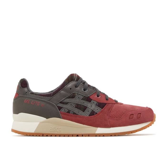 アシックス Asics 【 Gel Lyte 3 Og \u0027Brisket Red\u0027 Men Brisket Red/Obsidian Grey 】 メンズ Red 赤・赤いこと 薄墨色 薄墨色