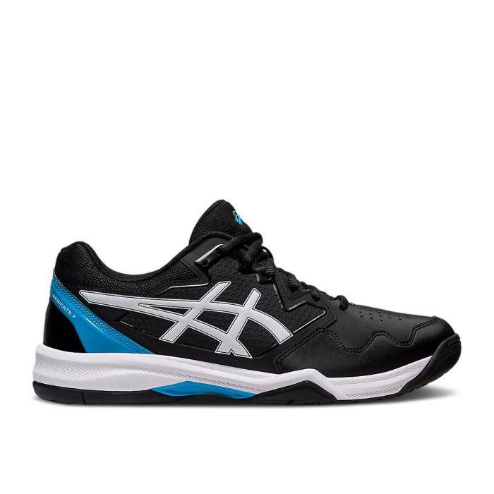 アシックス Asics 【 Gel Dedicate 7 'Black Island Blue' Men Black/Island Blue 】 メンズ 黒色 ブラック 青色 ブルー