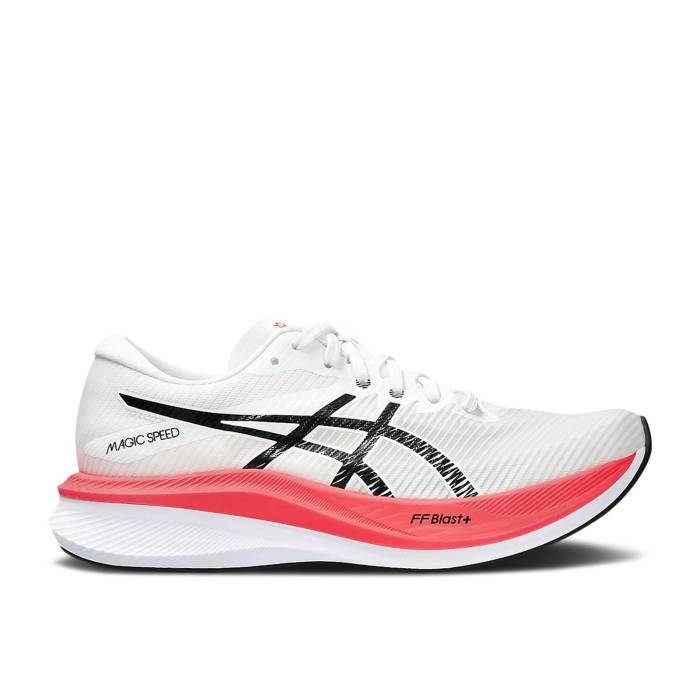 アシックス Asics 【 Wmns Magic Speed 3 \u0027White Black Pink\u0027 Women White/Black 】 神通力 Speed 素早さ 黒いこと 黒いこと レディース 白いこと 白いこと 黒いこと 黒いこと