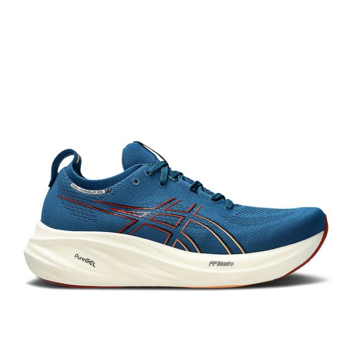 アシックス Asics 【 Gel Nimbus 26 \u0027Rich Navy Faded Orange\u0027 Men Rich Navy/Faded Orange 】 紺色 米国海軍 メンズ 紺色 米国海軍 orange 橙・オレンジ色