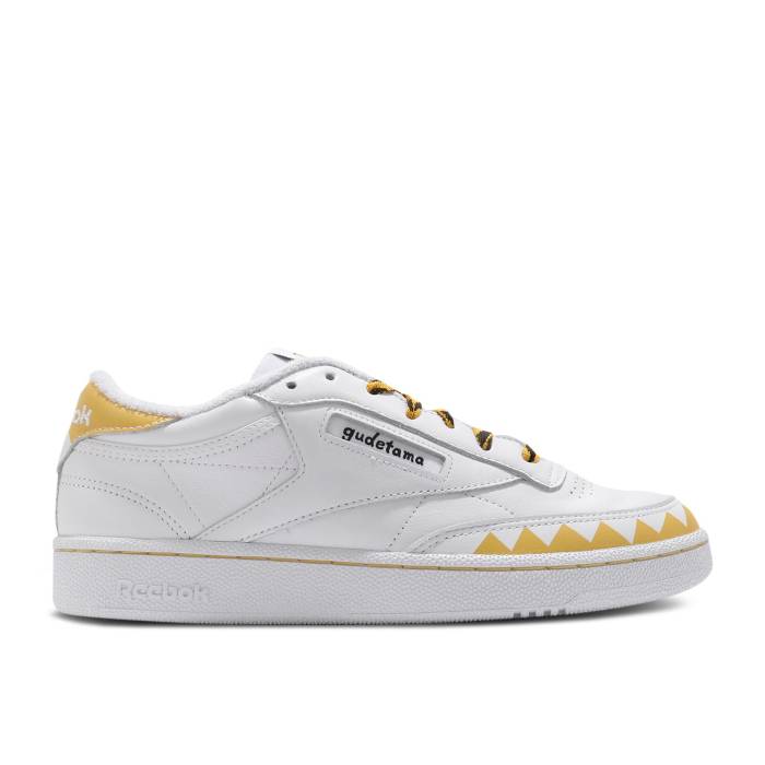 リーボック Reebok 【 Sanrio X Club C 85 'Gudetama' Men Track Gold/Black/White 】 クラブ メンズ トラック ゴールド 黒色 ブラック 白色 ホワイト|スニケス
