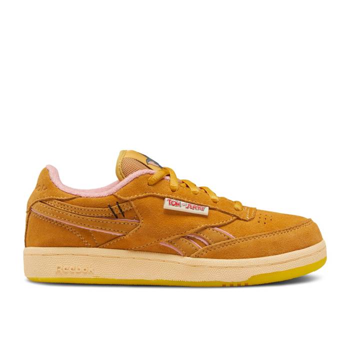 リーボック Reebok 【 Tom & Jerry X Club C Revenge Low J 'Jerry' Youth Bold Brass/Bold Brass/Quiet Pink 】 クラブ ジュニア キッズ pink ピンク|スニケス