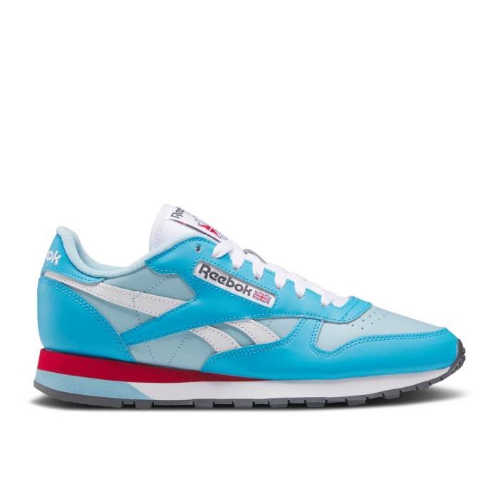 リーボック Reebok 【 Classic Leather \u0027Radiant Aqua Red\u0027 Men Radiant Aqua/Blue Pearl/Footwear White 】 古典派音楽 なめし革 アクア メンズ アクア 青碧 青碧 パール 白いこと 白いこと