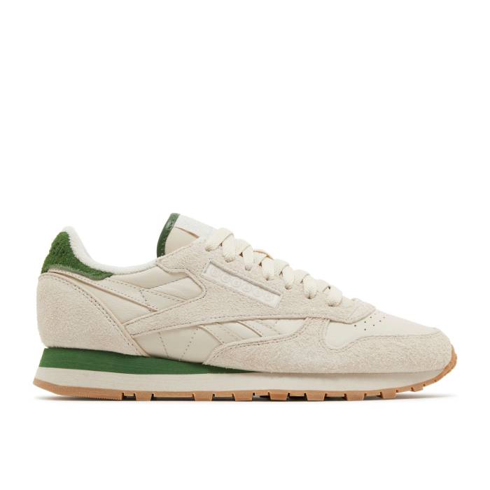 リーボック Reebok 【 End. X Classic Leather 'Boules Club' Men Stucco/Beige/Sap Green 】 クラシック レザー メンズ ベージュ green 緑・グリーン｜スニケス